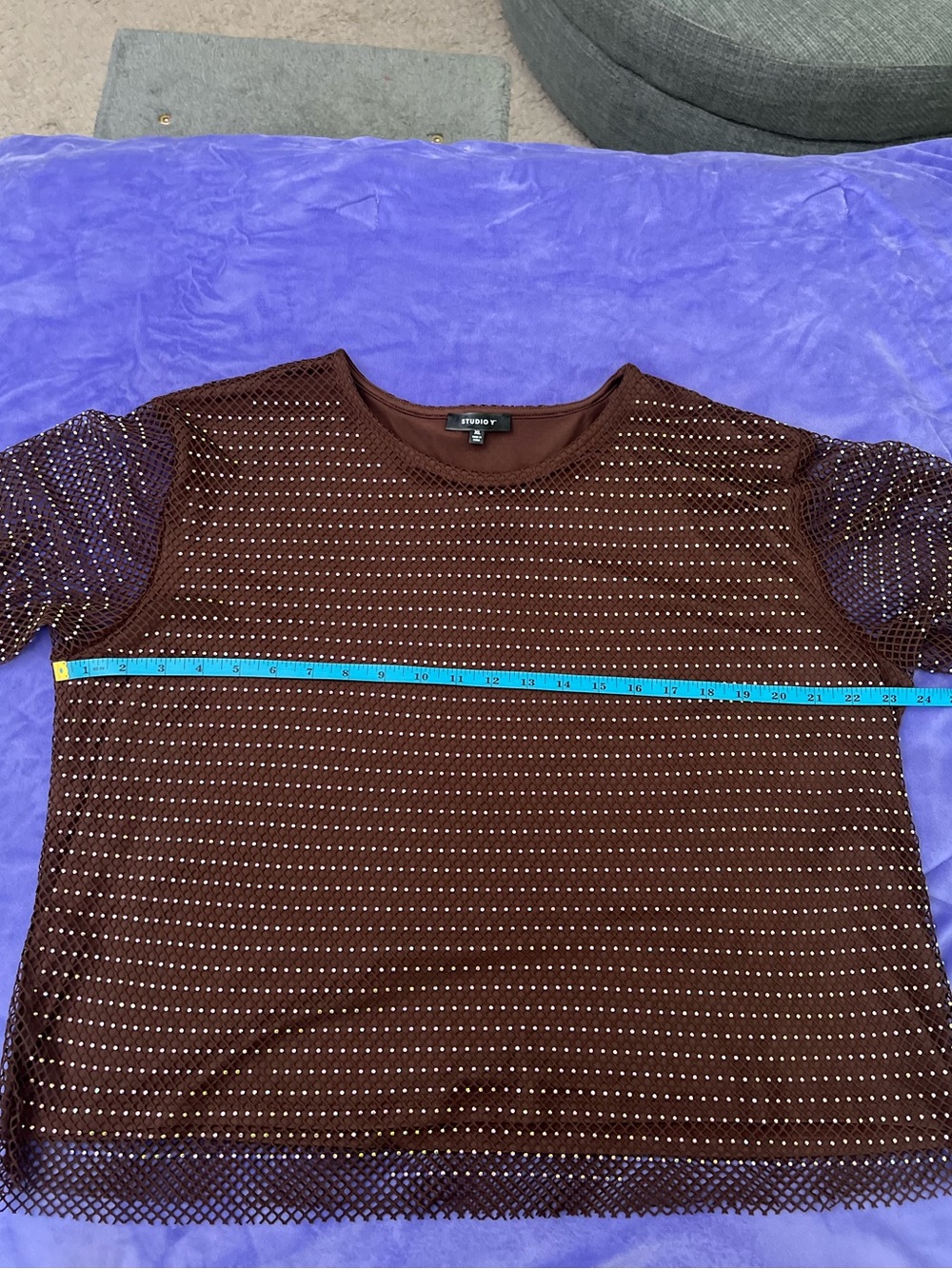 Studio Y Mesh Rhinestone Top - Picture 3 of 10